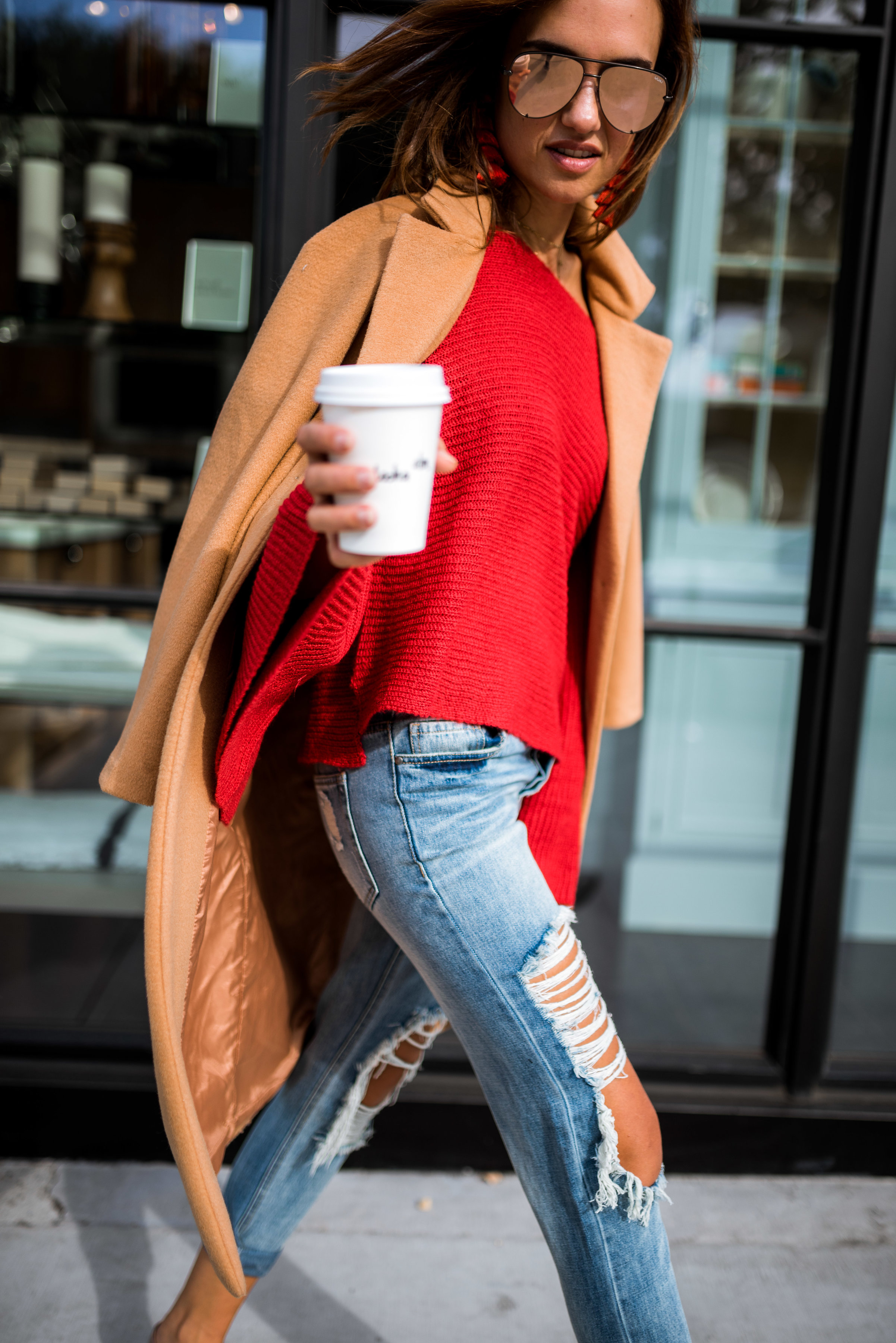 The Cutest Red Sweater Under $40 - Shalice Noel