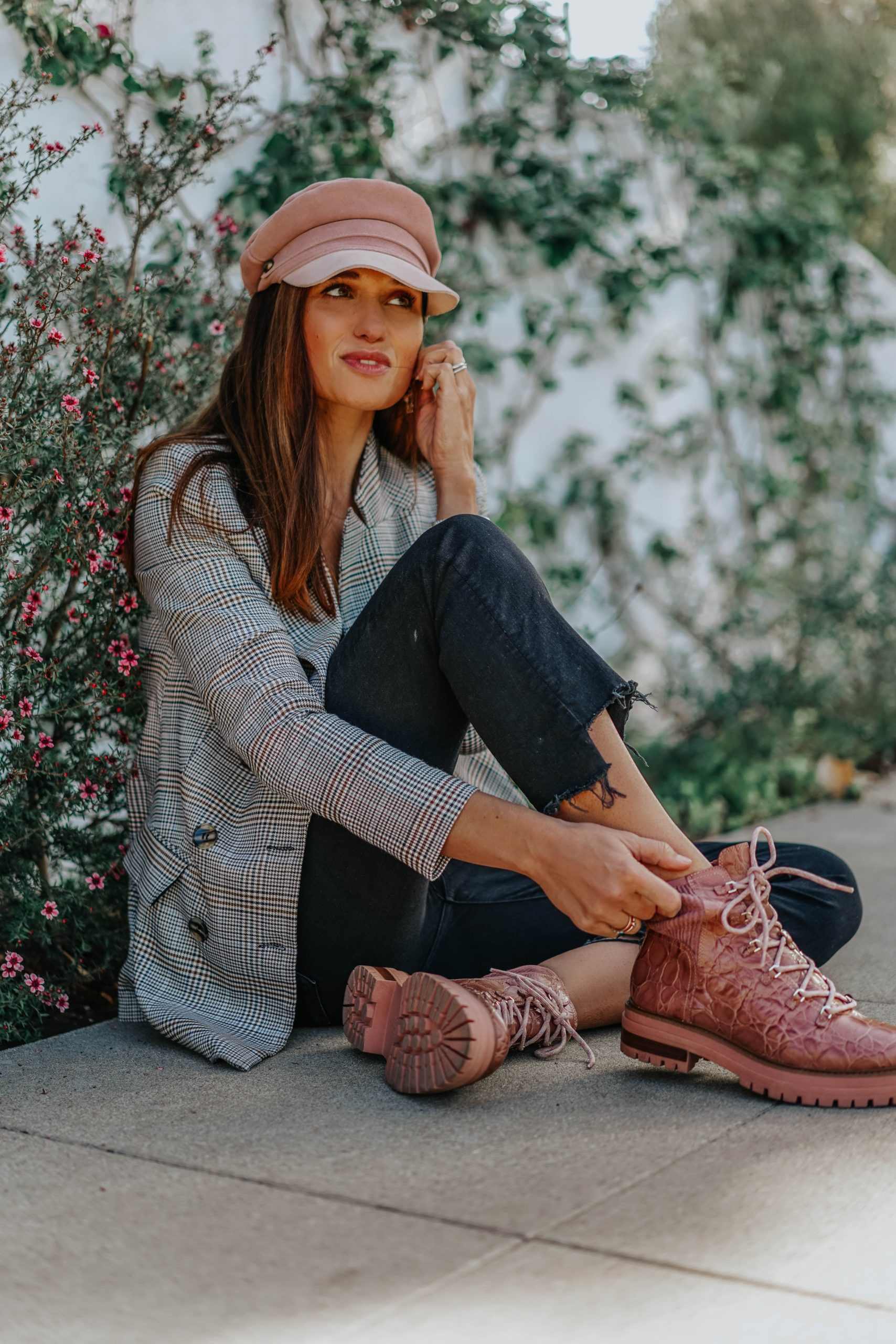 How to Style Pink Combat Boots - Shalice Noel